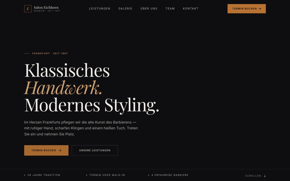 Demo-Design für einen Friseursalon — Salon Eichhorn